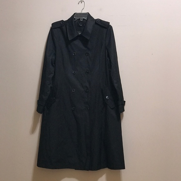Lauren Ralph Lauren Double Breasted Belted Trench Coat missing the belt - Picture 5 of 15